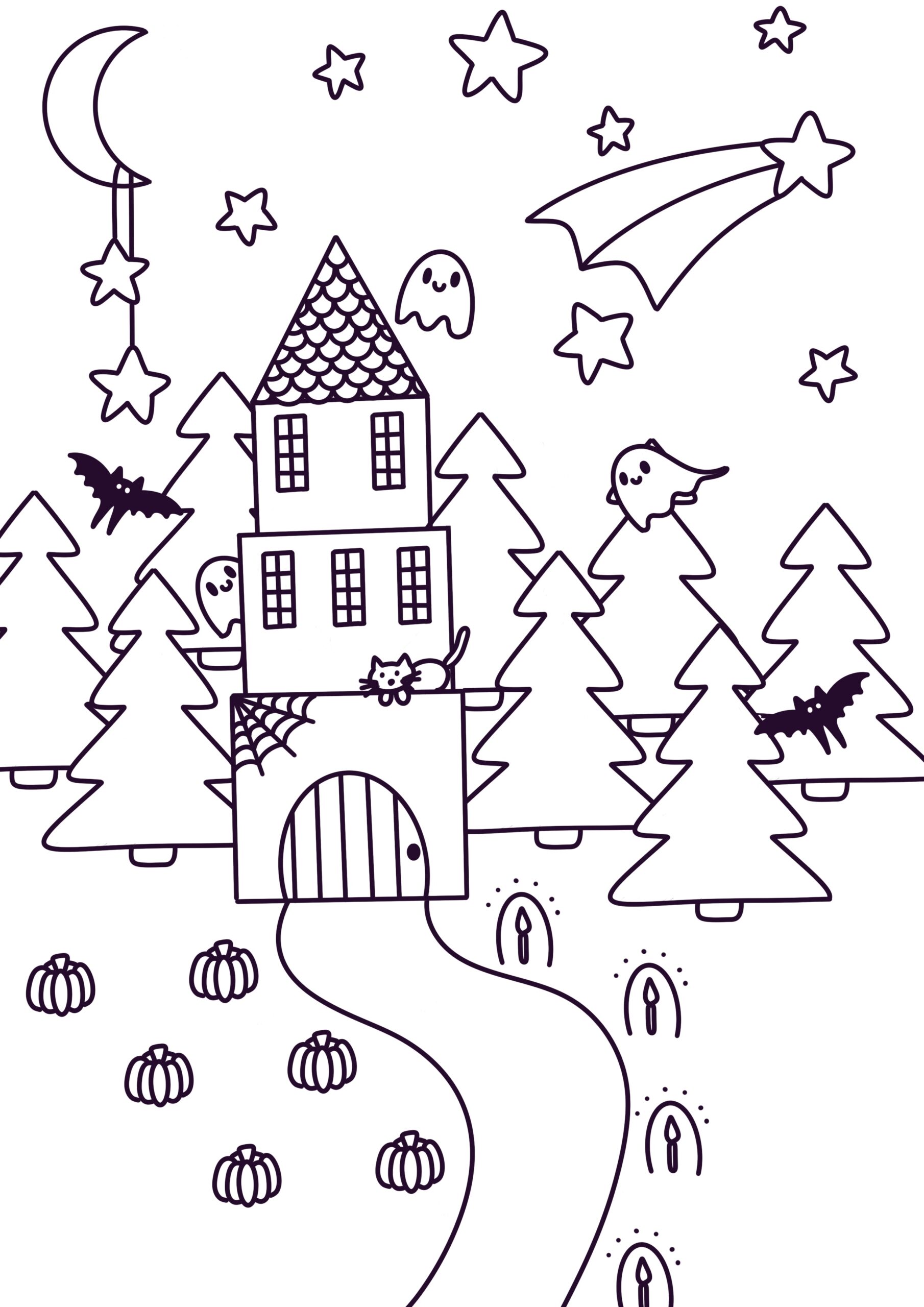 coloriage thème halloween