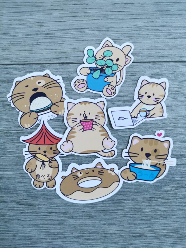 Stickers Pack Chats Gourmands