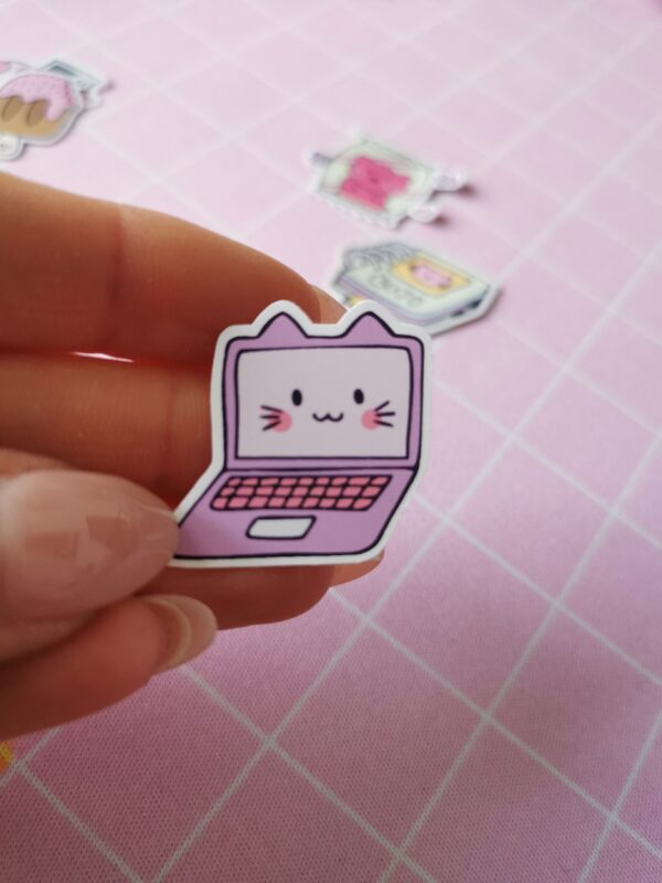 sticker ordinateur kawaii