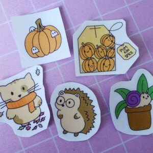 pack de 5 stickers automnale